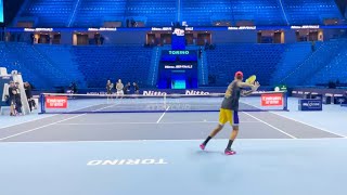 Nick Kyrgios amp Thanasi Kokkinakis  Court Level Practice  Nitto ATP Finals 2022 Turin 4K 60fps [upl. by Hadden]