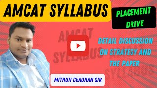 AMCAT SYLLABUS in Detail  Strategy for Preparation  Placement Drive via AMCAT  Mithun Sir [upl. by Vincentia829]