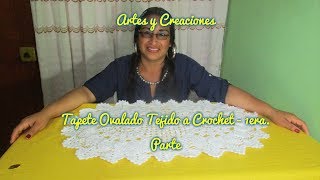 TAPETE OVALADO TEJIDO A CROCHET  1ERA PARTE [upl. by Valoniah]