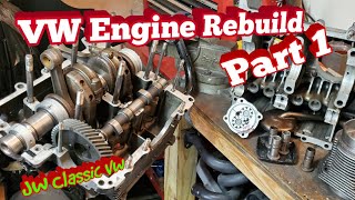 How to Rebuild a VW AirCooled Engine quotPART 1quot Engine Tear down and Inspection  JW Classic VW [upl. by Dymphia509]