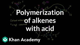 Polymerization of alkenes with acid  Alkenes and Alkynes  Organic chemistry  Khan Academy [upl. by Nireil]