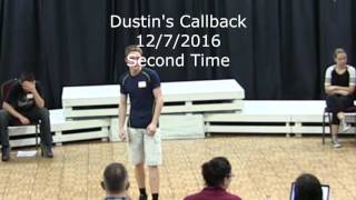 Dustins Sweeney Todd Callback Audition [upl. by Dnalel561]