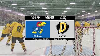 Dordt vs Kansas Hockey  October 18 2024 [upl. by Joiner]