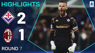 FIORENTINAMILAN 21  HIGHLIGHTS  De Gea saves TWO penalties in crazy Viola win  Serie A 202425 [upl. by Ainitsirc444]