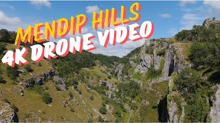 MENDIP HILLS NATIONAL LANDSCAPE 4K DRONE VIDEO [upl. by Lantha]