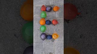 Make quot E quot from water colorful balloon  balloons pop reverse asmr satisfying asmr shorts party [upl. by Cheffetz258]