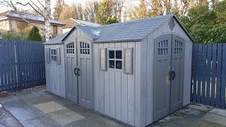 Lifetime 15x8 Storage Shed Assembly from start to finish [upl. by Rebmac626]