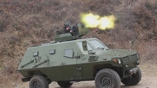 Wolf 4x4 armoured personnel carrier live firing test drive China Shaanxi Baoji Special Vehicles Man [upl. by Jennee]