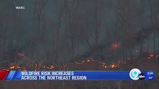 Wildfire risk increases across the northeast region [upl. by Carilla]