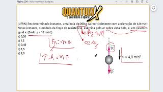 UFRN Em determinado instante uma bola de 200 g cai verticalmente  Questões de Física  Quantum X [upl. by Riaj]