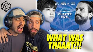 THRILLERS REACT  DICE 🇰🇷 vs ROBIN 🇫🇷  GBB23 WORLD LEAGUE  LOOPSTATION  Quarterfinal [upl. by Woolcott192]