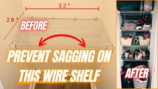 How to support 20 inch wire shelves in a linen closet diy [upl. by Haliled]