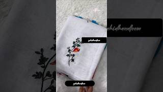 Bhagalpuri Linen Saree 😍 Embroidery Thread 🧵 Work 🪡 shorts shopping saree fashion sarees yt [upl. by Yramliw]