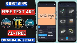 Top 3 Best Free Text Art Apps For Android [upl. by Ayortal]