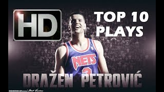 HD Drazen Petrovic  TOP 10 PLAYS Ⓒ 2017 [upl. by Ecirpak940]