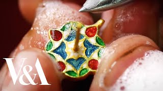 How was it made Making and enamelling an earring  VampA [upl. by Alrrats299]