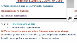 2022 KCSE KISWAHILI PAPER 3 TIPS QUESTIONS AND ANSWERS [upl. by Ehc]