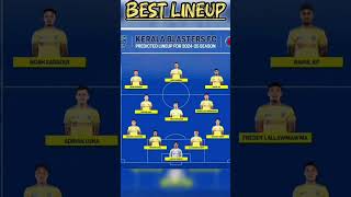 ⚽HERO ISL 202425 💥 KERALA BLASTERS FC NEW BEST STARTING 11 amp LINEUPS 202425🔥 indiansuperleague [upl. by Onibas]