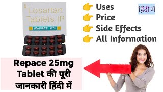 Repace 25mg Tablet Uses Benefits Price Side Effects Full Information [upl. by Eahsram]