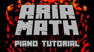 C418  Aria Math from Minecraft  Piano Tutorial [upl. by Winou]