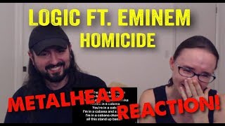 Homicide  Logic ft Eminem REACTION by metalheads [upl. by Lipp]