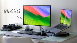 Best Laptop Setups  34  Minimal amp Clean Desk Setups [upl. by Sink]