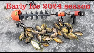 NFN Icehole Adventure 1 First Ice ICE FISHING 2024 Season [upl. by Keele520]