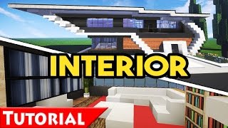 Minecraft Modern House Interior Design Tutorial  How to Make  Modern House 6  19 [upl. by Whitehurst]