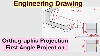 Orthographic Projection  First Angle Projection  Class  4  Engineering Drawing [upl. by Armalla181]