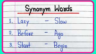 Synonyms words in English  15 Synonyms words  Common synonyms words  What is synonyms [upl. by Abbottson]