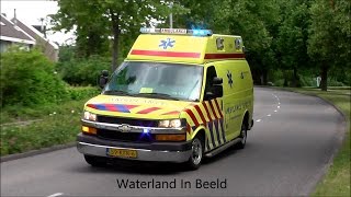 A1 AMBULANCE 13103 MET GIERENDE BANDEN NAAR INCIDENT [upl. by Annekcm]