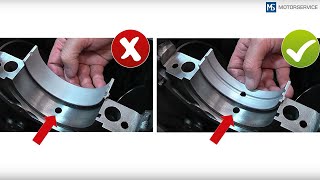 Installing an engine bearing correctly  Step by step [upl. by Enyamert]