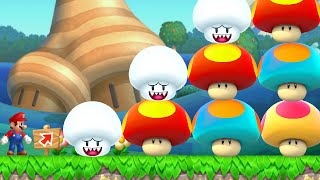 Can Mario Collect 999 Giga MushroomsBooIce Mushrooms and Mega Muhsrooms in New Super Mario BrosU [upl. by Kciremed]