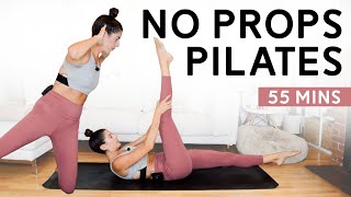 Pilates Mat Workout 55 Mins  Lots of Side Body Work No Props  Pilates at Home [upl. by Aidualc]