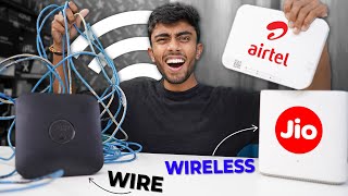 AirFiber vs Broadband Which is Best🤔 Testing New Jio AirFiber amp Airtel Airfiber 🔥Speed amp Price [upl. by Namref]