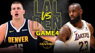 Los Angeles Lakers vs Denver Nuggets Game 4 Full Highlights  2024 WCR1  FreeDawkins [upl. by Broome]