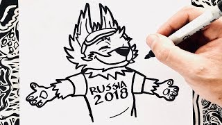 🔥 como dibujar a ZABIVAKA  🔥 how to draw ZABIVAKA  como desenhar o zabivaka [upl. by Adnilak418]