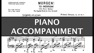 Morgen Op27 No4 R Strauss  Piano Accompaniment in E Major [upl. by Teteak]