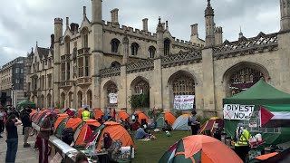 Université de Cambridge  des étudiants mobilisés pour les Palestiniens  AFP Images [upl. by Nahej]