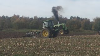 SpeedPloughingHastighetsPlöjning Laholm 2018 John Deere VS Volvo BM [upl. by Eidde]