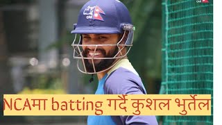 Kushal Bhurtel Batting  National Cricket Academy  Banglore [upl. by Ekrub]