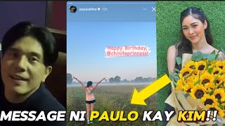 Paulo Avelino Birthday Message kay Kim Chiu Fans Kinilig 😍kimpau [upl. by Nniw759]