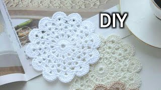 How to crochet a doily  Easy crochet doily tutorial [upl. by Penelopa]