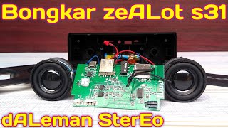 Bongkar Zealot S31 Dual Channel Hifi Bass Stereo Clarity Sound Speaker Bluetooth Portable Wirelles [upl. by Anehsuc]