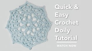 Easy Crochet Doily Tutorial For Beginners Quick Doily Pattern Flower Doily Crochet Pattern [upl. by Koffler]