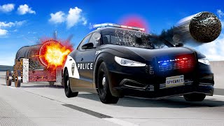 CANNON SHOWED UP TO POLICE CHASE  BeamNG Multiplayer [upl. by Eilitan493]