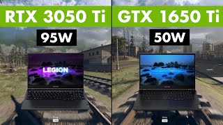 RTX 3050 Ti vs GTX 1650 Ti laptop  Test in 11 Games [upl. by Ahsil992]