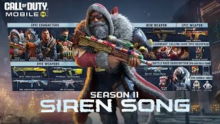 Season 11 Battle Pass Trailer COD Mobile  Siren Song BP CODM [upl. by Shoemaker]