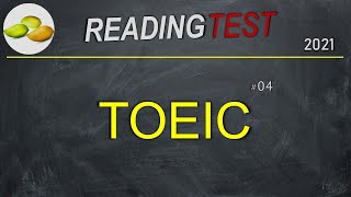 TOEIC Reading Test 04 [upl. by Cott]