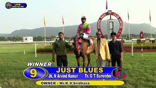 JUST BLUES with N Arvind Kumar up wins The Delhi Race Club Trophy Div1 2024 RACE 96 [upl. by Gilleod505]